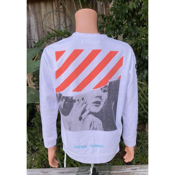 Off-White Seeing Things Marilyn Monroe Sweater Pullover Sweatshirt White Size XS